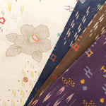 Cotton Southern Cross Fabric - Discharge Printing - Camellia Kasuri Pattern - nomura tailor