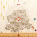 Cotton Southern Cross Fabric - Discharge Printing - Camellia Kasuri Pattern - nomura tailor