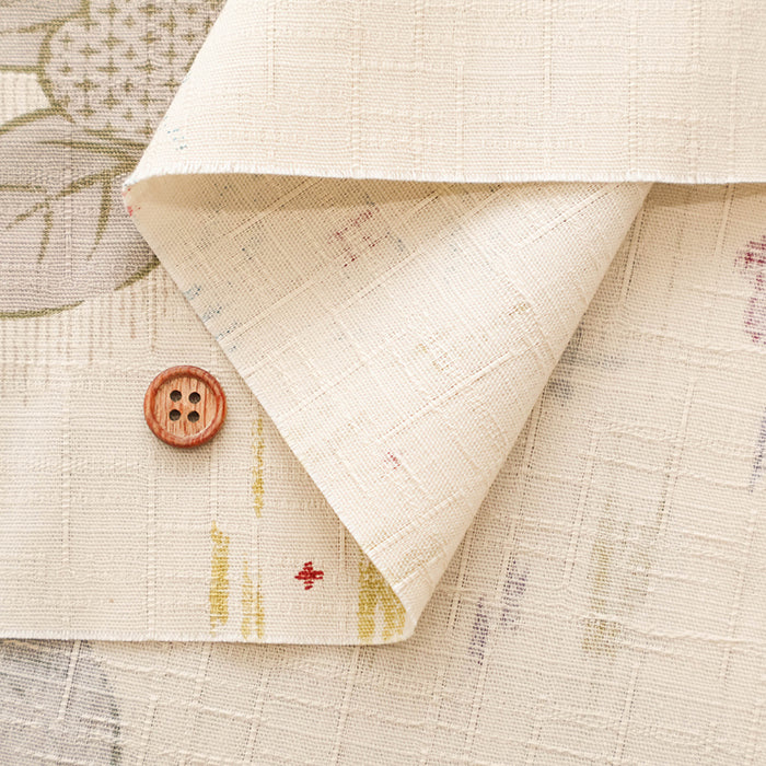 Cotton Southern Cross Fabric - Discharge Printing - Camellia Kasuri Pattern - nomura tailor