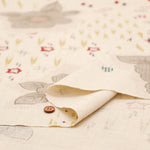 Cotton Southern Cross Fabric - Discharge Printing - Camellia Kasuri Pattern - nomura tailor