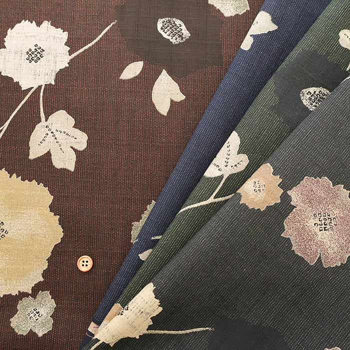 Cotton Southern Cross Fabric - Discharge Printing - Abstract Flower Tie-dye - nomura tailor