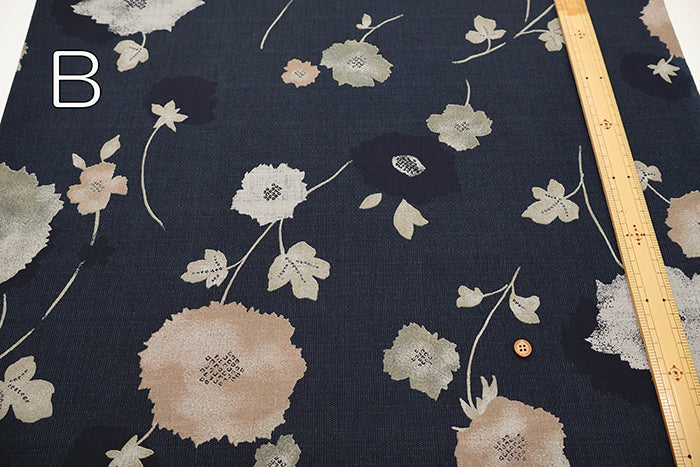 Cotton Southern Cross Fabric - Discharge Printing - Abstract Flower Tie-dye - nomura tailor