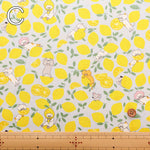 Cotton Broad Fabric - Lemon Cat - nomura tailor