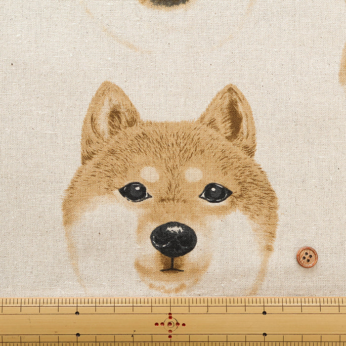 C/L Canvas Print Fabric - Shiba Dog - nomura tailor