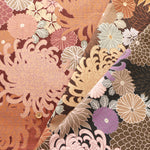 Cotton Southern Cross Printed Fabric - Stencil-Dyed Floral Motif - nomura tailor