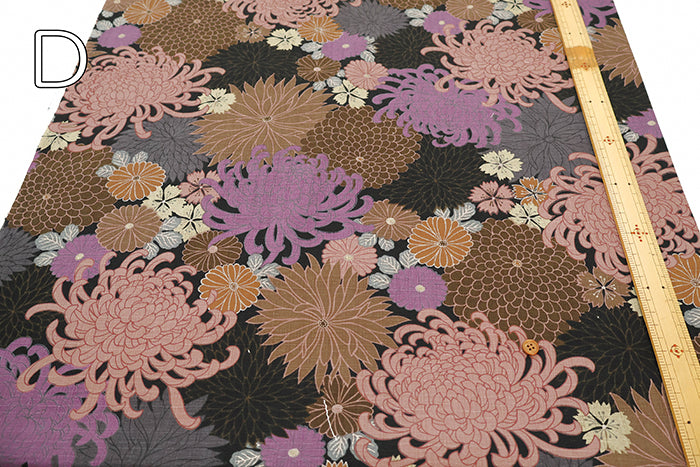 Cotton Southern Cross Printed Fabric - Stencil-Dyed Floral Motif - nomura tailor