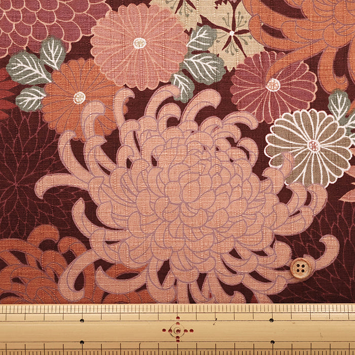 Cotton Southern Cross Printed Fabric - Stencil-Dyed Floral Motif - nomura tailor