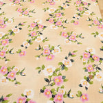 Cotton Southern Cross Printed Fabric - Camellia Pattern with Blurred Dye Effect - nomura tailor