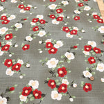 Cotton Southern Cross Printed Fabric - Camellia Pattern with Blurred Dye Effect - nomura tailor