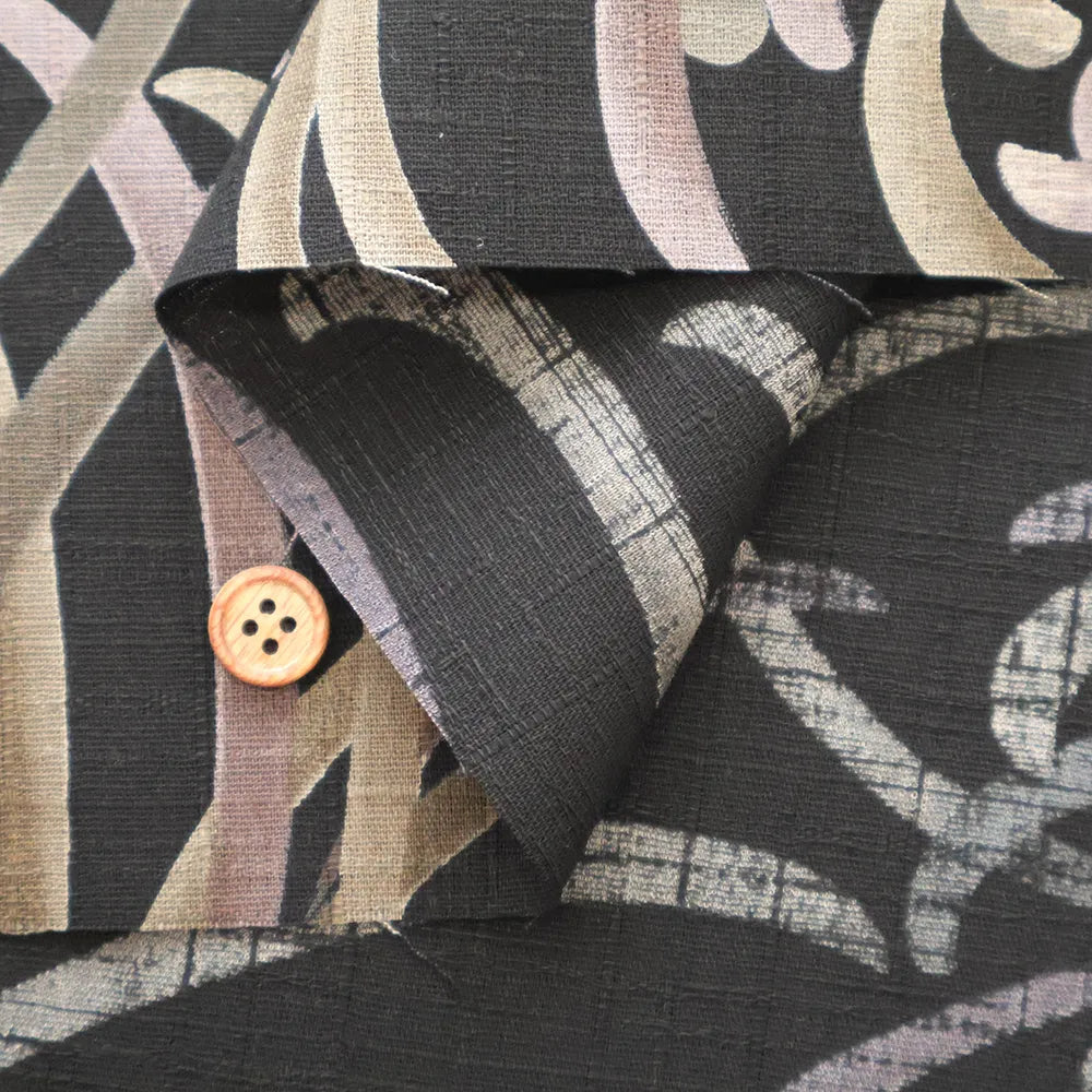 Discharge Printing Cotton Southern Cross Printed Fabric - Fluorescent Lemon - nomura tailor