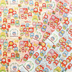 Cotton Canvas Printed Fabric ネコリョーシカ - nomura tailor