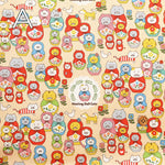 Cotton Canvas Printed Fabric ネコリョーシカ - nomura tailor