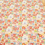 Cotton Canvas Printed Fabric ネコリョーシカ - nomura tailor