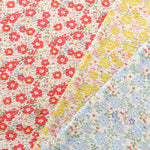 Cotton Poplin Ripple Printed Fabric - Flower - nomura tailor