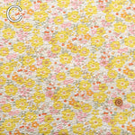 Cotton Poplin Ripple Printed Fabric - Flower - nomura tailor