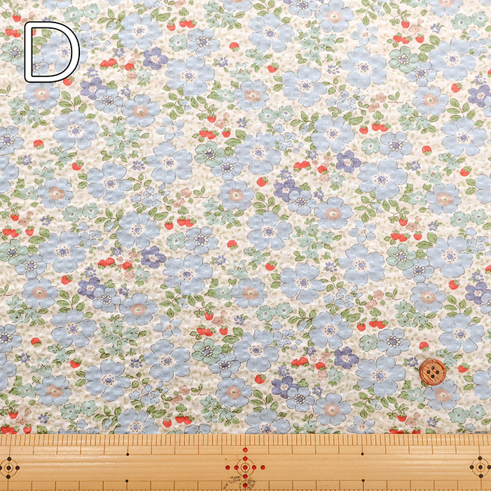 Cotton Poplin Ripple Printed Fabric - Flower - nomura tailor
