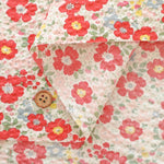 Cotton Poplin Ripple Printed Fabric - Flower - nomura tailor