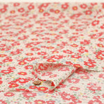 Cotton Poplin Ripple Printed Fabric - Flower - nomura tailor