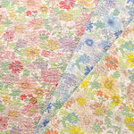 Cotton Poplin Ripple Printed Fabric - Flower - nomura tailor