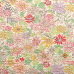 Cotton Poplin Ripple Printed Fabric - Flower - nomura tailor