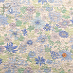 Cotton Poplin Ripple Printed Fabric - Flower - nomura tailor