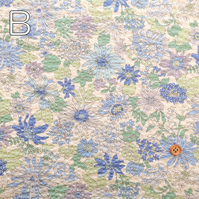 Cotton Poplin Ripple Printed Fabric - Flower - nomura tailor
