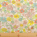 Cotton Poplin Ripple Printed Fabric - Flower - nomura tailor