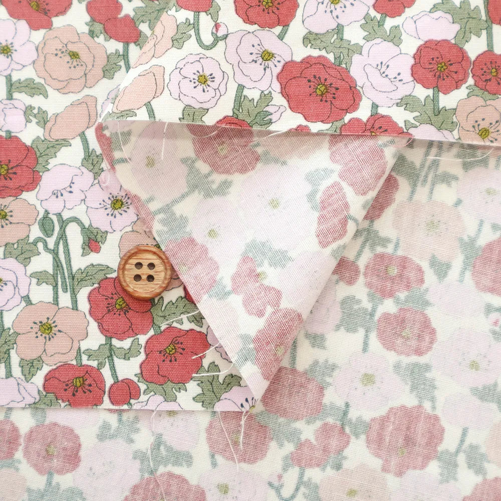 Cotton Broad Printed Fabric - Poppy Garden - nomura tailor