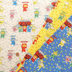 Cotton Canvas Printed Fabric ネコレンジャー - nomura tailor