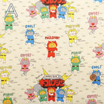 Cotton Canvas Printed Fabric ネコレンジャー - nomura tailor