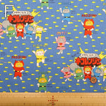 Cotton Canvas Printed Fabric ネコレンジャー - nomura tailor