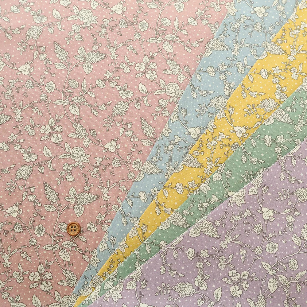 Cotton Broad Printed Fabric - Flowers - nomura tailor