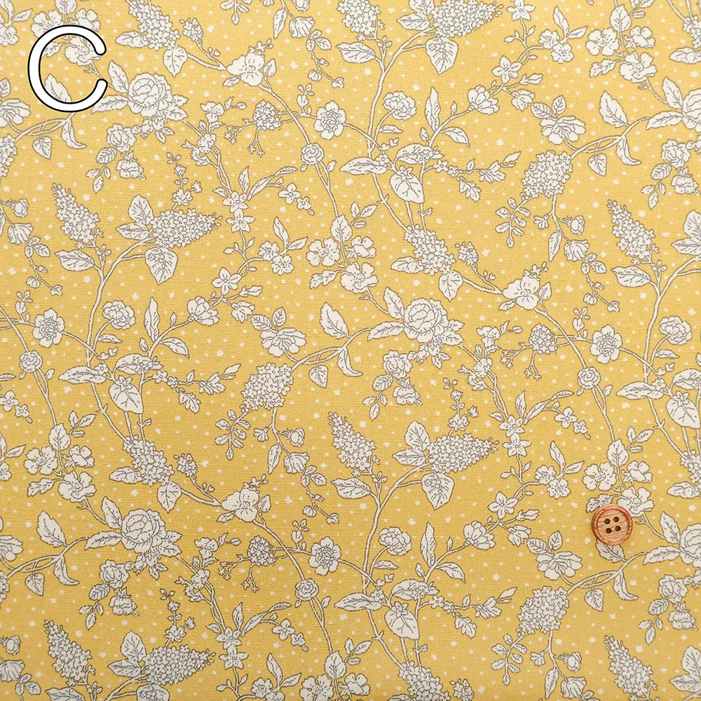 Cotton Broad Printed Fabric - Flowers - nomura tailor