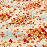 Cotton Southern Cross Printed Fabric - Flowing Water and Autumn Leaves Pattern - nomura tailor