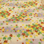 Cotton Southern Cross Printed Fabric - Flowing Water and Autumn Leaves Pattern - nomura tailor