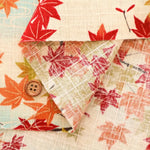 Cotton Southern Cross Printed Fabric - Flowing Water and Autumn Leaves Pattern - nomura tailor