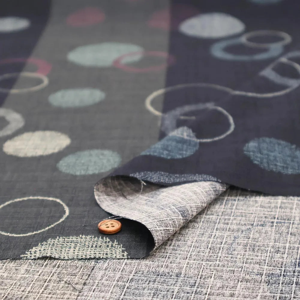 Cotton Southern Cross Printed Fabric - Polka Dot and Stripe Pattern - nomura tailor