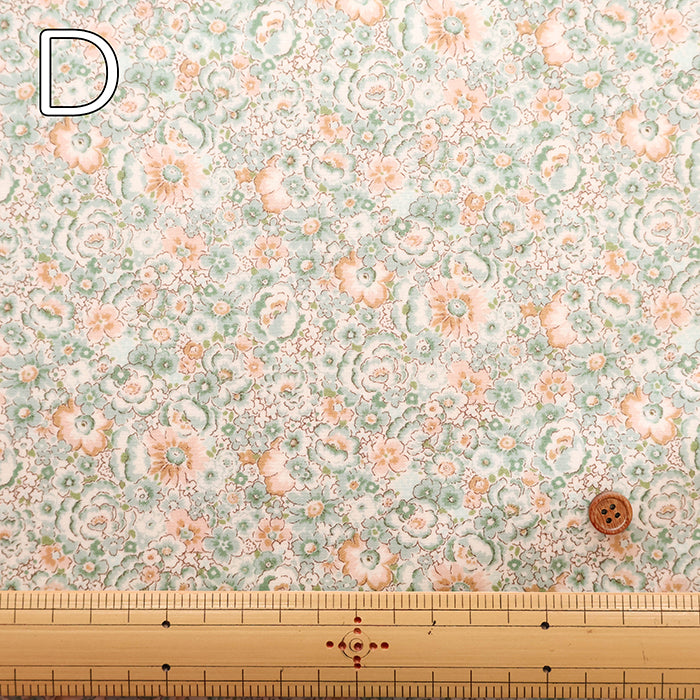 Cotton Broadcloth Laminated Fabric - Flower - nomura tailor