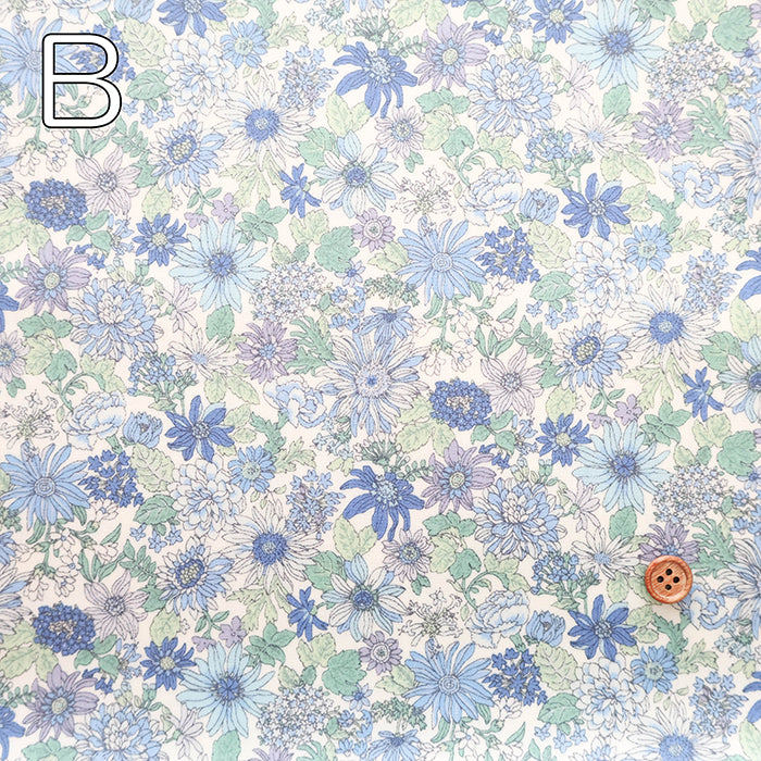 Cotton Broadcloth Laminated Fabric - Flower - nomura tailor
