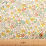 Cotton Broadcloth Laminated Fabric - Flower - nomura tailor