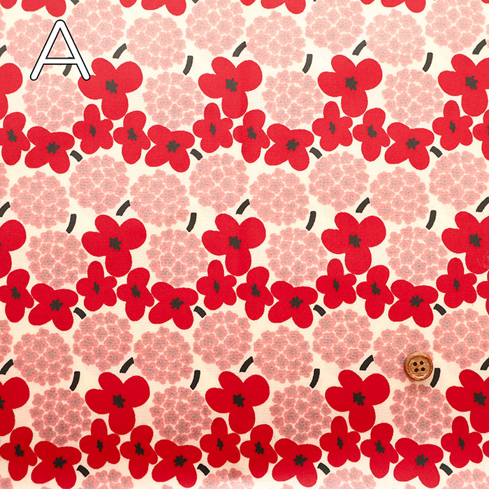 Cotton Broadcloth Laminated Fabric - Flower - nomura tailor