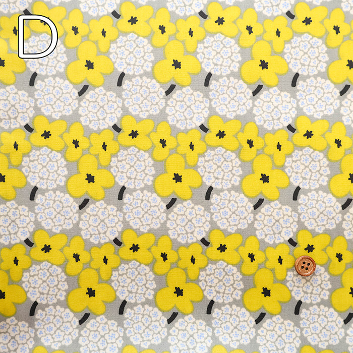 Cotton Broadcloth Laminated Fabric - Flower - nomura tailor