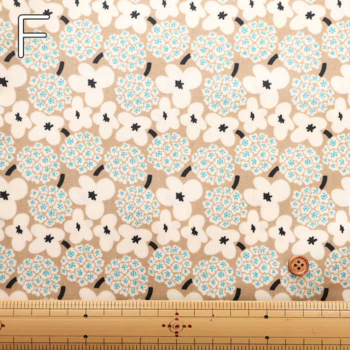 Cotton Broadcloth Laminated Fabric - Flower - nomura tailor