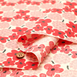 Cotton Broadcloth Laminated Fabric - Flower - nomura tailor