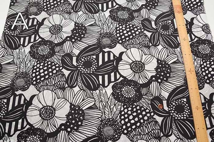 Water-repellent finish Nylon taffeta printed fabric Art Flower - nomura tailor