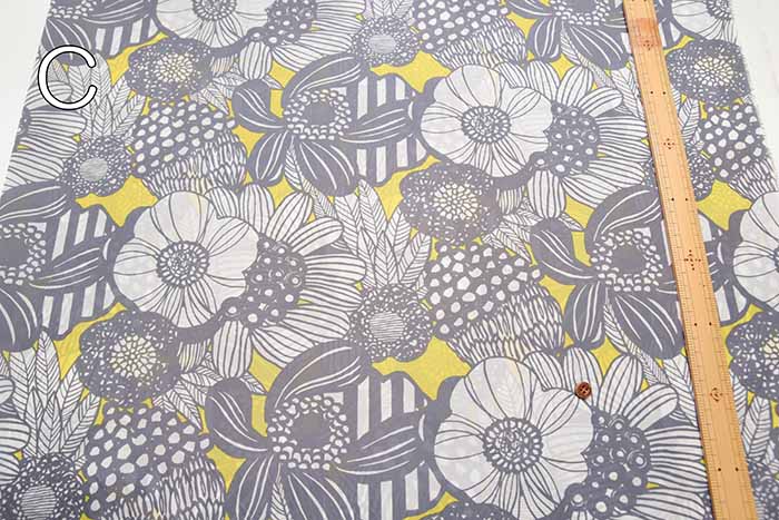 Water-repellent finish Nylon taffeta printed fabric Art Flower - nomura tailor