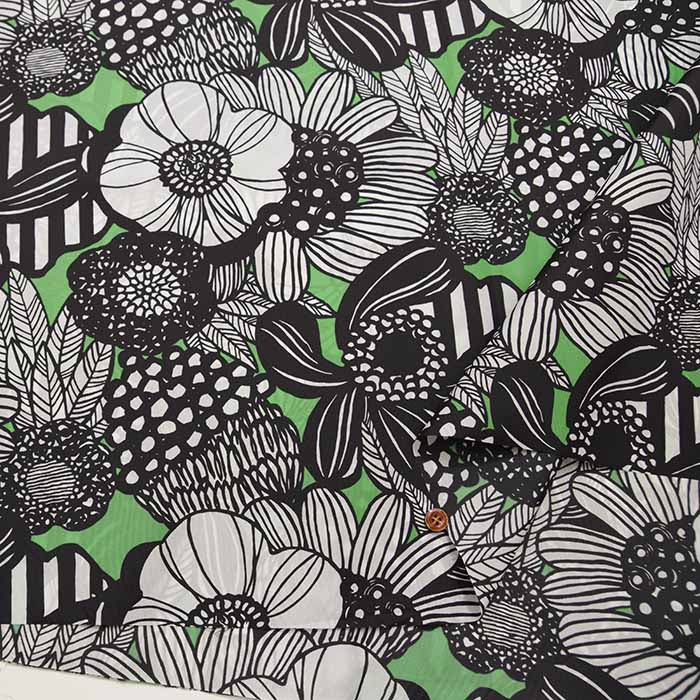 Water-repellent finish Nylon taffeta printed fabric Art Flower - nomura tailor