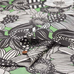 Water-repellent finish Nylon taffeta printed fabric Art Flower - nomura tailor