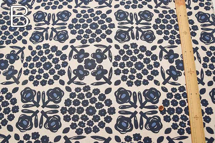 C/L Canvas Printed Fabric Woodcut - nomura tailor