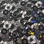 Cotton 10/1 Canvas Printed Fabric Art Flower Mini - nomura tailor